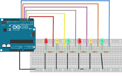 6 Leds Piscando em Sequência